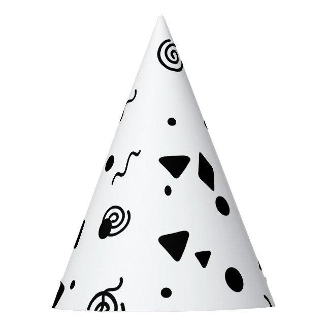 Confetti Patterned Paper Party Hat (Front)