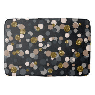 Confetti Peach, Maple, Grey and Gold Glitter Bath Mat