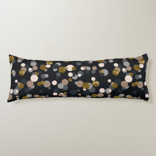 Confetti Peach, Maple, Grey and Gold Glitter Body Cushion
