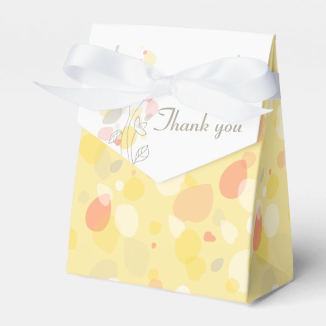 Confetti petal flowers thank you wedding favour bo favour box (Front Side)