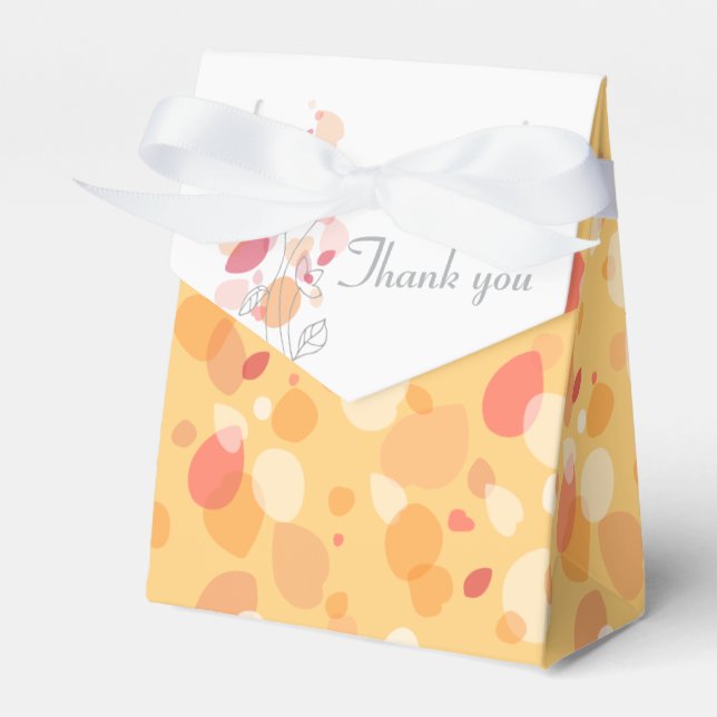 Confetti petal flowers thank you wedding favour bo favour box (Front Side)