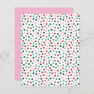Confetti Pink, Red and Green Pattern