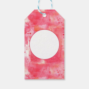 Confetti Pink Watercolor Abstract Modern Gift Tags