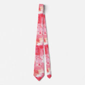 Confetti Pink Watercolor Abstract Painted Tie (Front)
