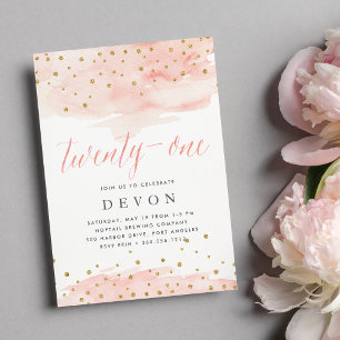 Confetti Pop   21st Birthday Party Invitation