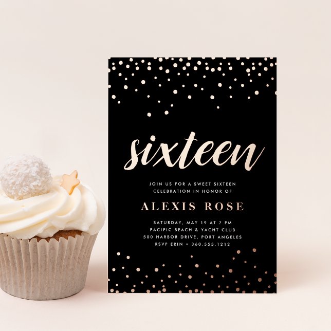 Confetti Pop | Sweet Sixteen Birthday Rose Gold (Creator Uploaded)