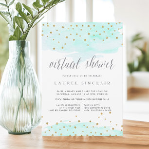 Confetti Pop   Virtual Bridal or Baby Shower Invitation