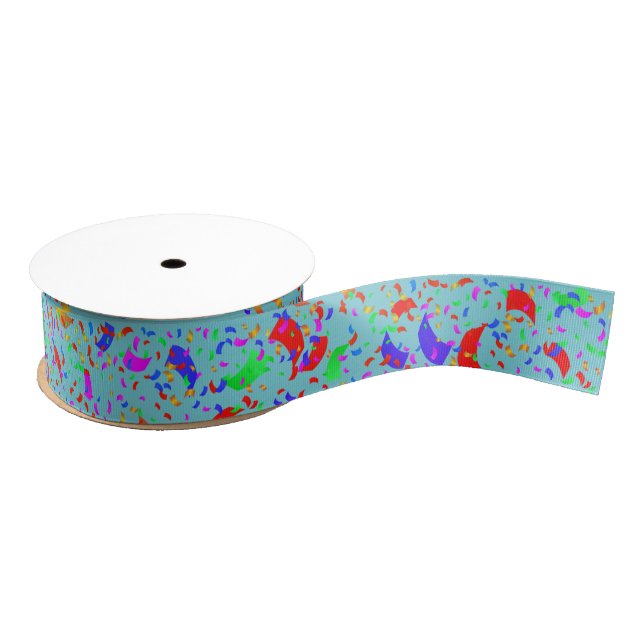 Confetti Ribbon Grosgrain Ribbon (Spool)