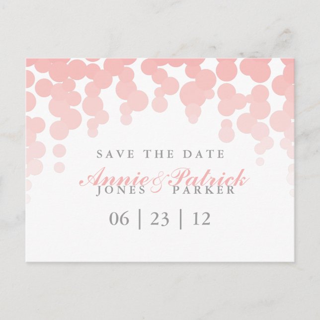 Confetti Save the Date Postcard (Front)