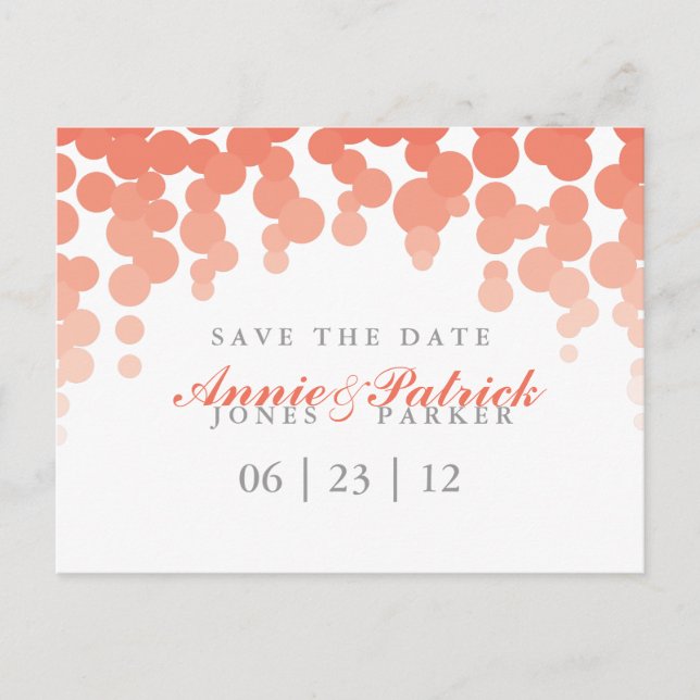 Confetti Save the Date Postcard (Front)