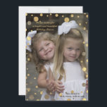 Confetti Sprinkling in Gold Holiday Photo Card<br><div class="desc">A trendy new design featuring your favourite photo with a transparent layer of shimmering gold confetti flakes. Suitable for the holiday season or any happy occasion or celebration. Drag the wording to any sport of your photo where it will be most visible. The card is easy to customise with your...</div>