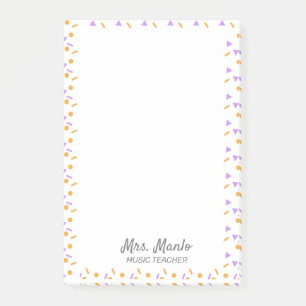 Confetti Teacher Script Name  Post-it Notes