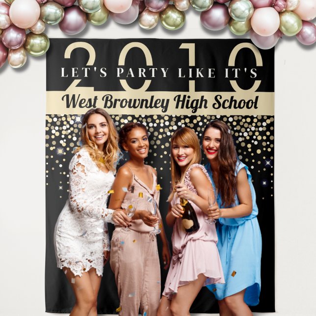 Confetti themed School Reunion Photobooth backdrop Tapestry (Class Reunion Backdrop
)