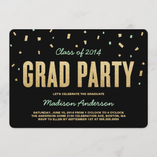 Confetti Toss   Graduation Party Invitation