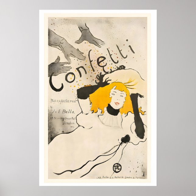Confetti Vintage Poster by Henri de (Front)