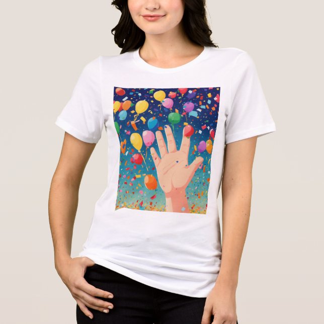 Confetti WebP design Tri-Blend Shirt (Front)