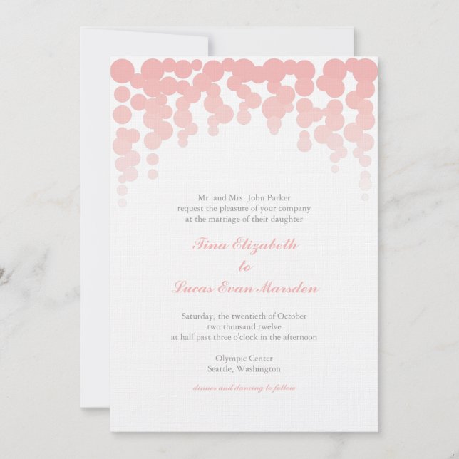 Confetti Wedding Invitation (Front)