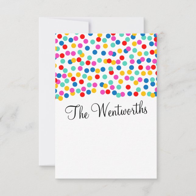 Confetti Wedding Thank You Cards (Front)