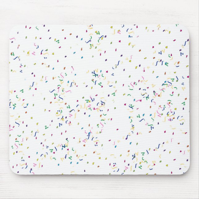 Confetti White Background Mouse Pad (Front)