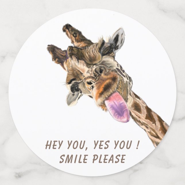 Confetti with Catchy Giraffe and Text (Large Back)