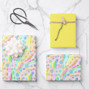 Confetti Wrapping Paper Flat Sheet Set of 3