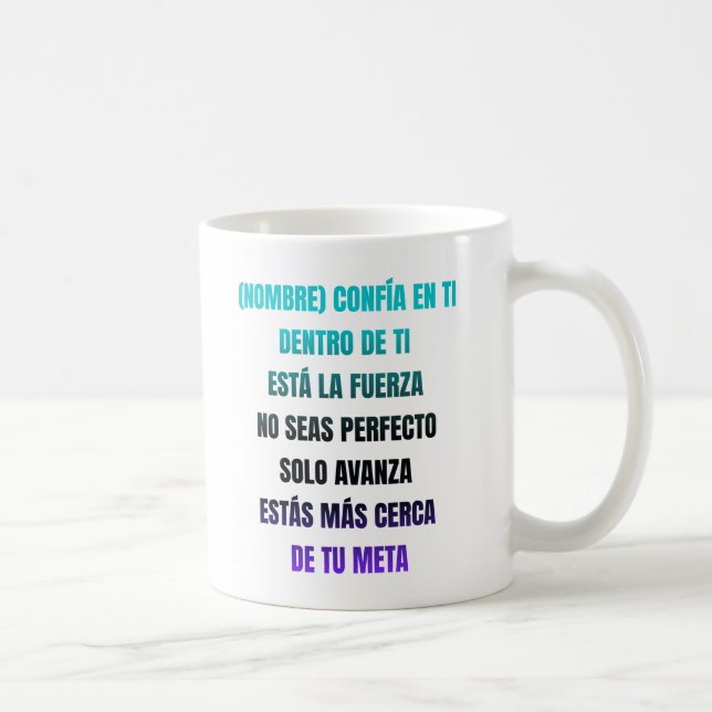 CONFIA IN TI GIFT CUSTOM FOR (NAME) COFFEE MUG (Right)