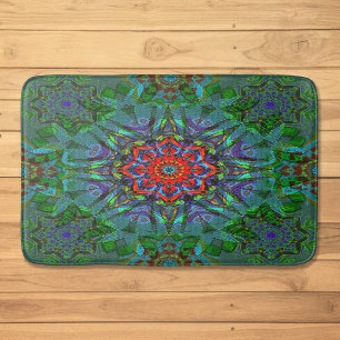 Confianza textile texture mandala bath mat