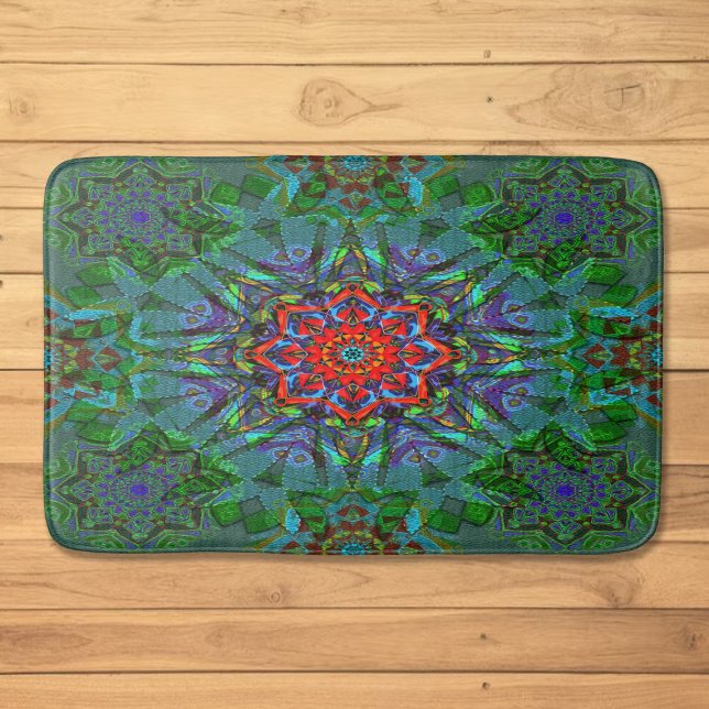 Confianza textile texture mandala bath mat (Creator Uploaded)