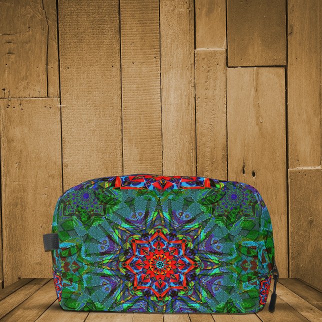 Confianza textile texture mandala pattern dopp kit (Creator Uploaded)