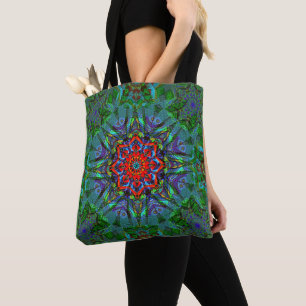 Confianza textile texture mandala pattern tote bag