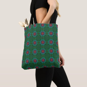 Confianza textile texture mandala pattern tote bag