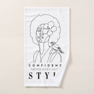 Confidence and Beauty Positive Affirmation Hand Towel
