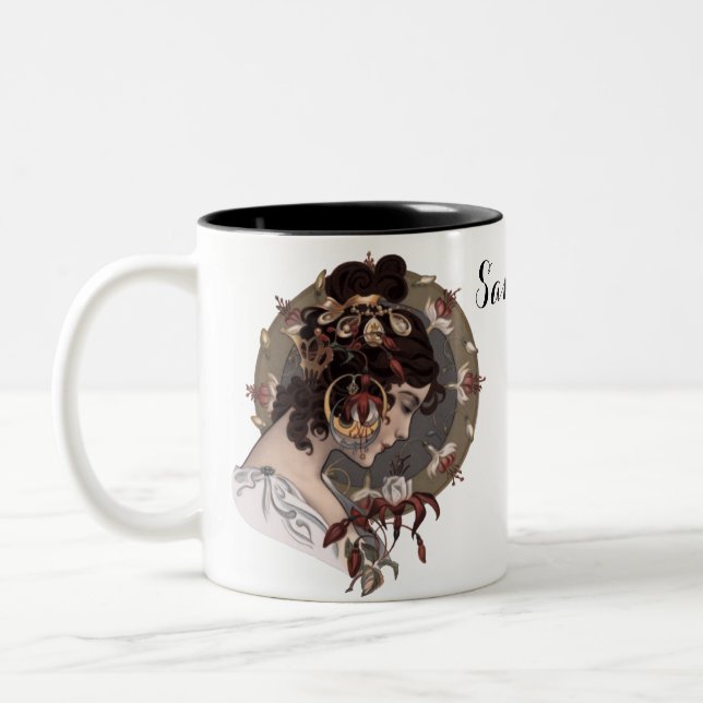 Confidence (ca. 1902). (PERSONALIZE) Two-Tone Coffee Mug (Left)