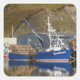 Confidence, Crab Boat in Dutch Harbour, Alaska Square Sticker