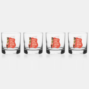 Confidence in Colour: Retro Radiance Pinup Whiskey Glass
