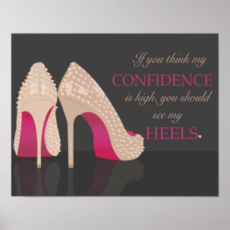 Confidence in Heels Poster – Empowering Wall Art