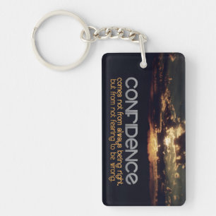 "Confidence" Inspirational Quote Key Ring