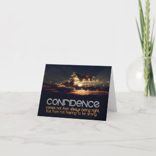 "Confidence" Inspirational Quote Thank You Card