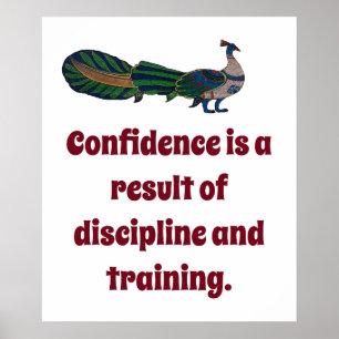 Confidence Is A Result of Discipline - Confidence  Poster