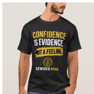 Confidence Is Evidence, Not a Feeling Black T-Shirt