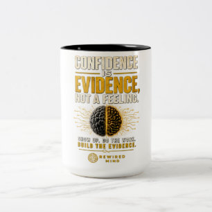 Confidence Is Evidence   Rewired Mind Two-Tone Mug