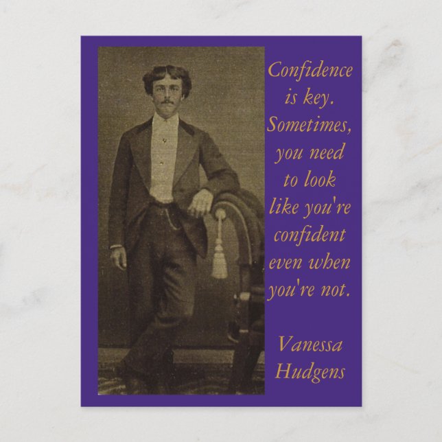 Confidence is Key Postcard (Front)