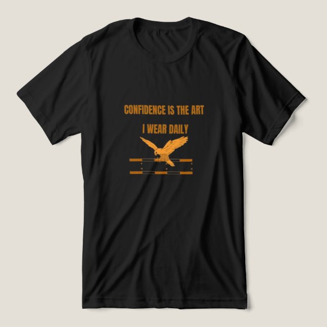 Confidence is the Art of Daily Wear- Motivational  Tri-Blend Shirt (Design Front)