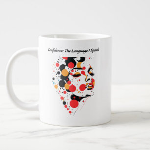"Confidence: The Language I Speak" inspirational Large Coffee Mug