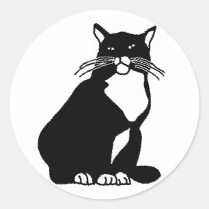 Confident Cat ID250 Classic Round Sticker