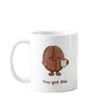 Confident Coffee Bean Character