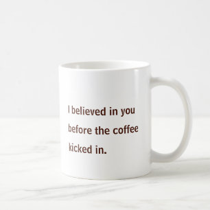 Confident Coffee Bean Character Mug