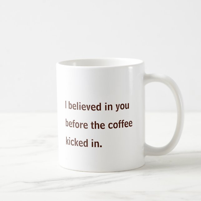Confident Coffee Bean Character Mug (Right)