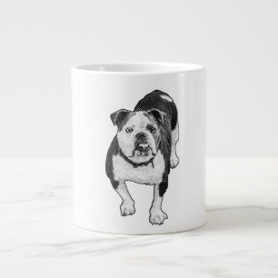 Confident Gaze, Dot Morning Scene Large Coffee Mug