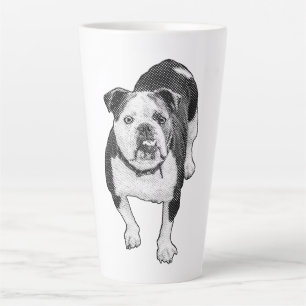 Confident Gaze, Dot Morning Scene Latte Mug
